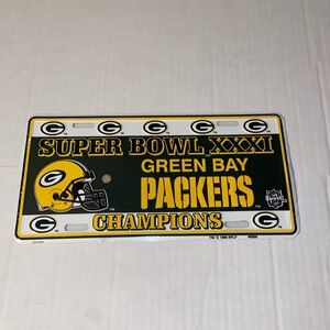 NFLP Green Bay Packers New Super Bowl XXXI Metal License Plate